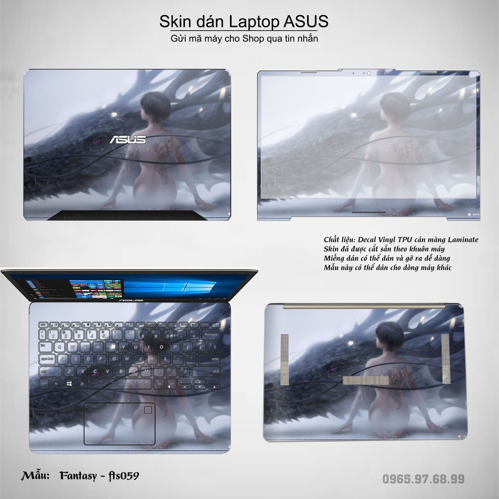 Skin dán Laptop Asus in hình Fantasy _nhiều mẫu 6 (inbox mã máy cho Shop)