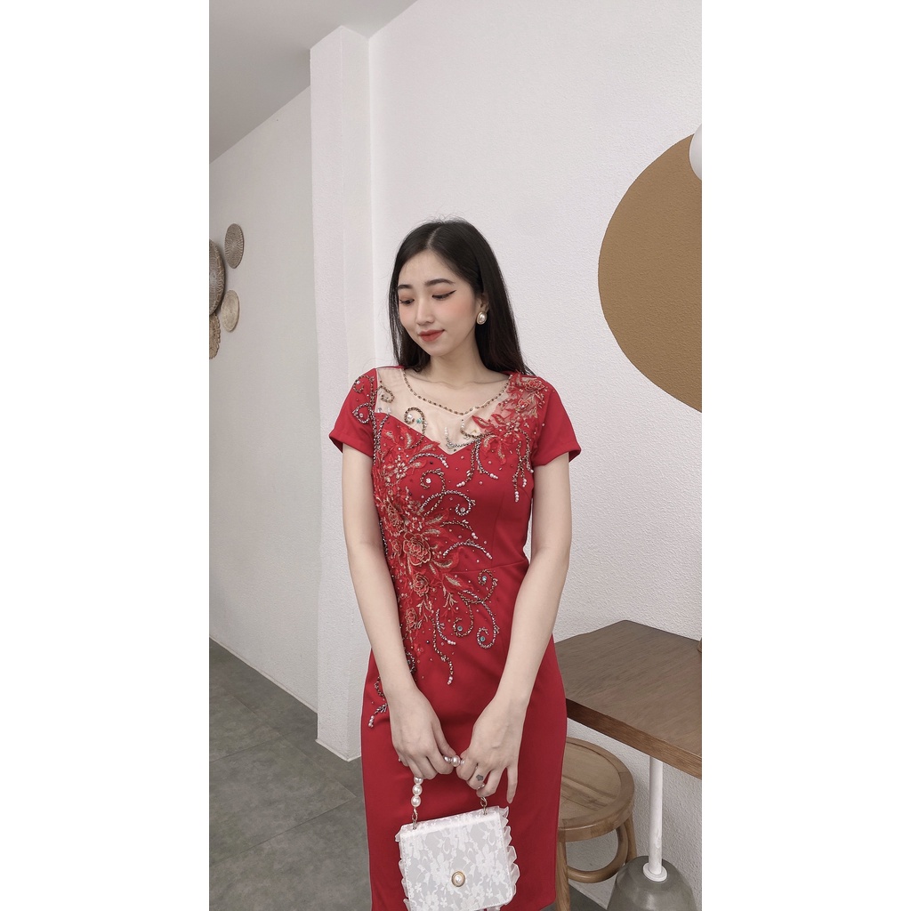 váy, đầm nữ cao cấp thiết kế trung niên , dự tiệc