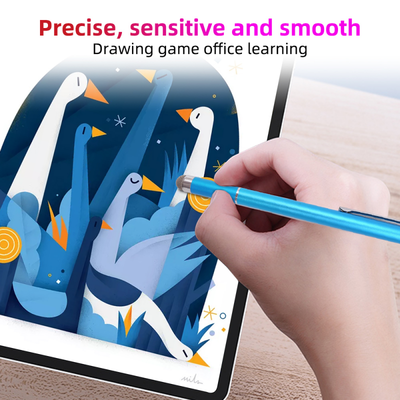 Bút Cảm Ứng FONKEN TS102 13.4*0.53CM 2 Trong 1 Dành Cho Android Ipad Iphone 12