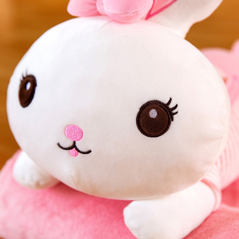 Bộ chăn gối văn phòng, Thỏ có chăn , Gối văn phòng 3in1 Chất Liệu Nhung Cao Cấp