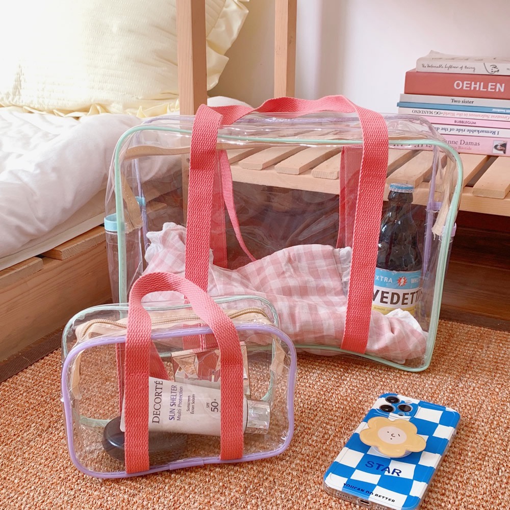 Bentoy Milkjoy Túi xách trong suốt họa tiết hoạt hình thời trang cho nữ NEW