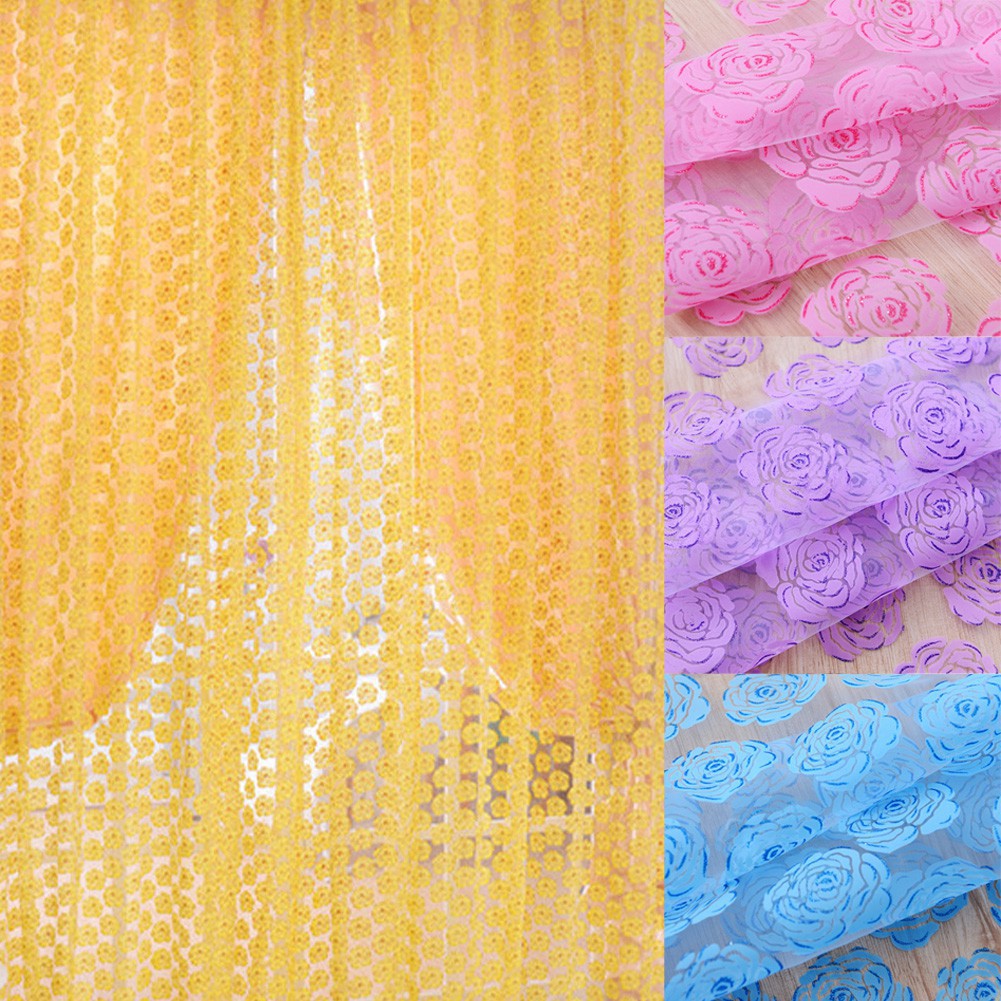 Màn cửa vải voan nhiều màu kích thước 200cm x 100cm dành cho trang trí nhà