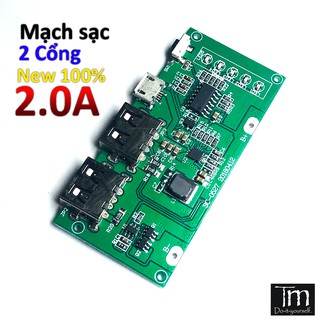 Mạch Sạc Dự Phòng 2A 2 Cổng USB Mẫu G