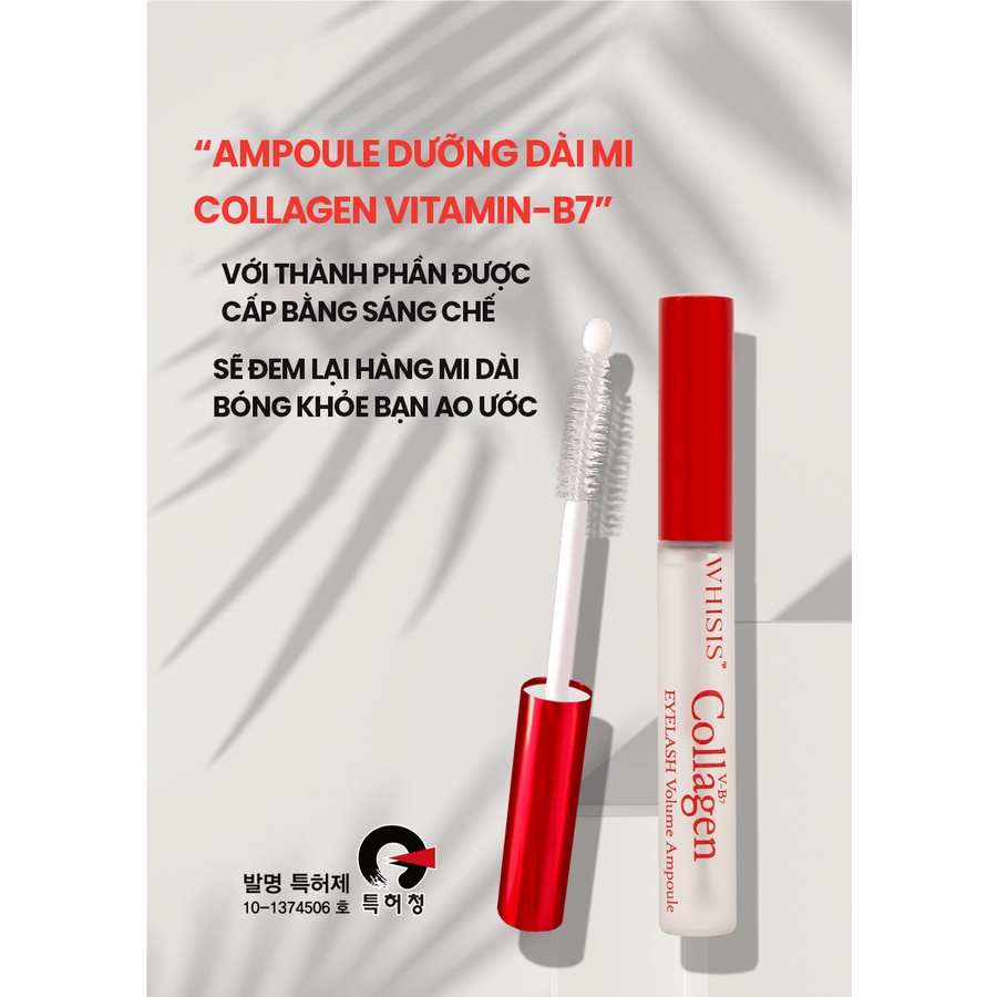 Tinh Chất Dưỡng Dài Mi WHISIS Collagen V-B7 Eyelash Volume Ampoule 5ml 3W037