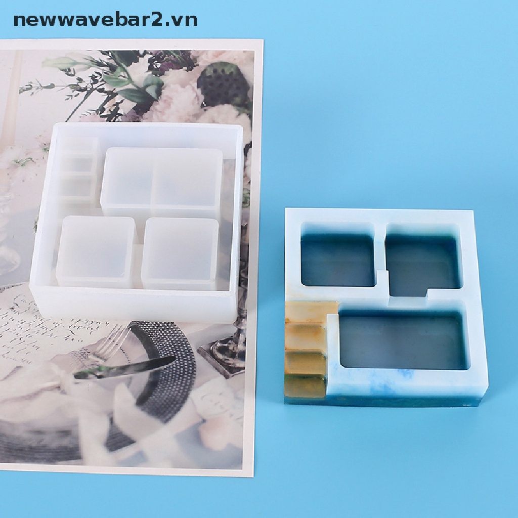 Bộ 2 Khuôn Silicone Hình Hoa Sen Đá Trang Trí Nhà Cửa DIY