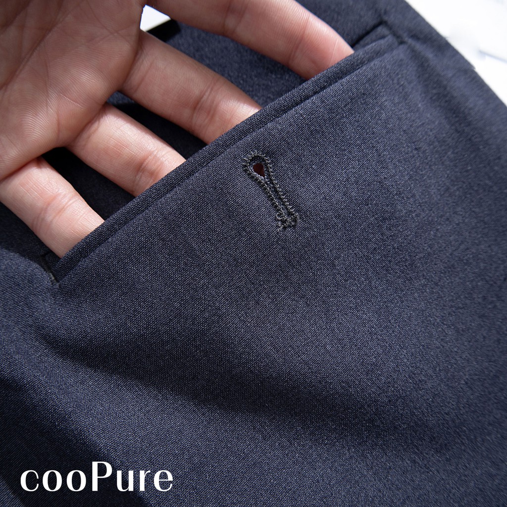 Quần âu nam cooPure màu xanh đậm, chất liệu cotton polyester chống nhăn, thiết kế lịch lãm NO.1616 (6 màu)