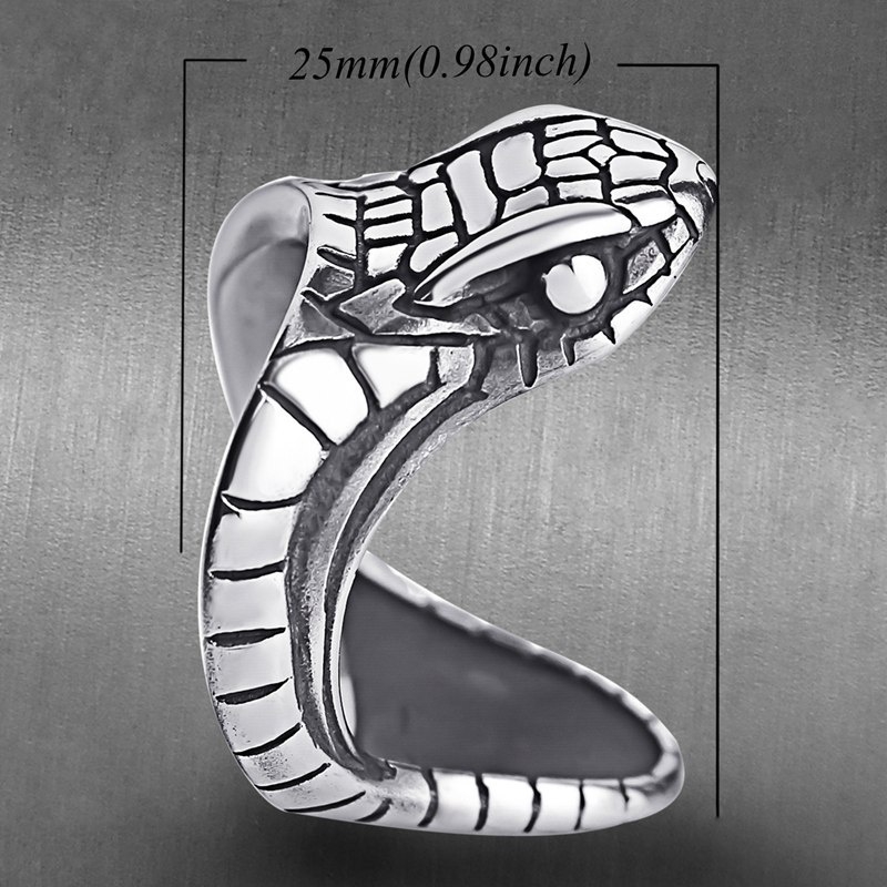 Nhẫn HìNh RắN Mạ BạC Size 7-13