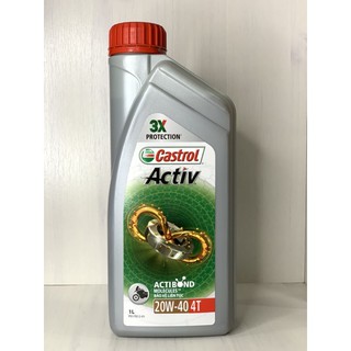 Nhớt XE SỐ Castrol Activ 4T, SAE 20W40, API SL, JASO MA2