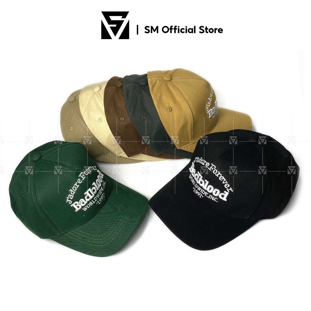 Mũ lưỡi trai nón kết thêu chữ Badblood mũ nón thời trang nam nữ phong cách Hàn Quốc - Soulmate Store