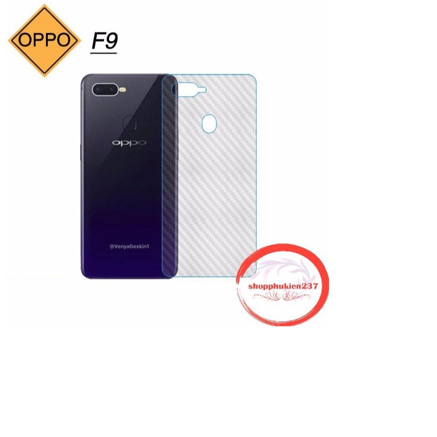 Bộ 3 tấm dán lưng mặt sau vân Carbon 3D chống xước cho điện thoại OPPO F9, OPPO A5S, OPPO A7,OPPO F1s, OPPO F5