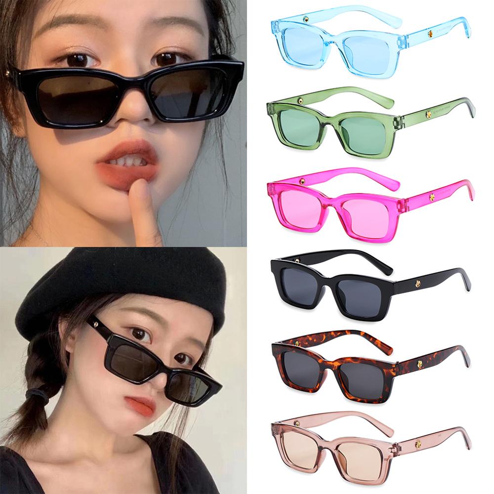 Kính Mát Hình Chữ Nhật Chống Tia UV400 Phong Cách Cổ Điển Dành Cho Nữ