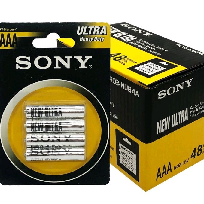 Pin Sony Ultra AA,AAA R03, R6 Cao cấp an toàn cho môi trường - Vỉ 4 viên