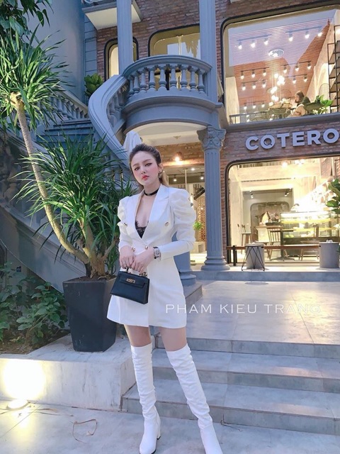 Áo vest dáng dài hack chiều cao siêu chảnh