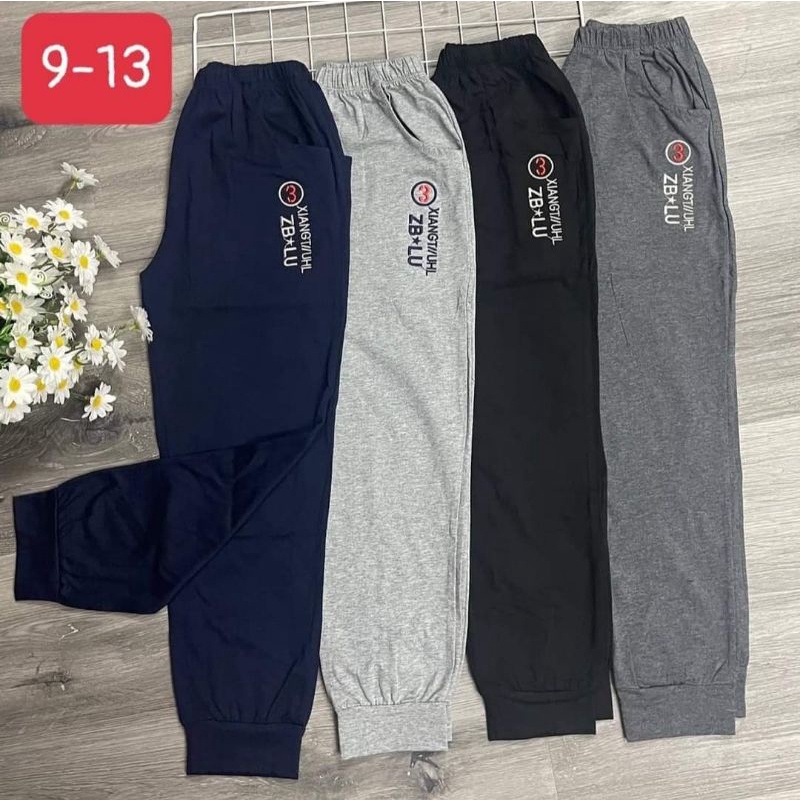 Quần dài bé trai cotton size đại chất đẹp mát co dãn chọn màu chọn size
