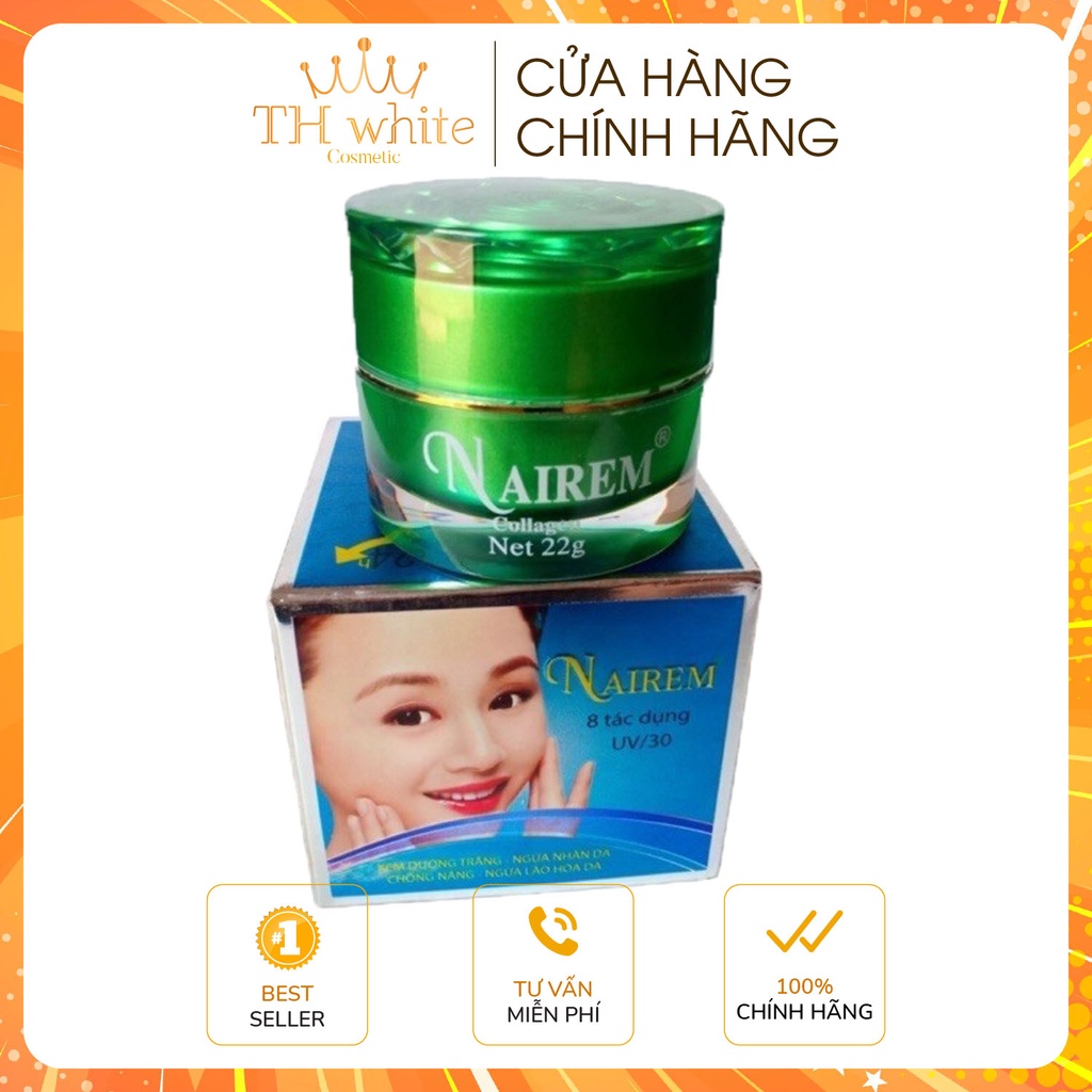 Kem dưỡng trắng - Ngừa nhăn da - Chống nắng - Ngừa lão hóa da Nairem 22g