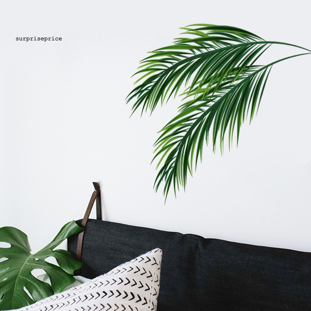 Decal dán tường Họa Tiết Lá Cây Nhiệt Đới Trang Trí Phòng Khách