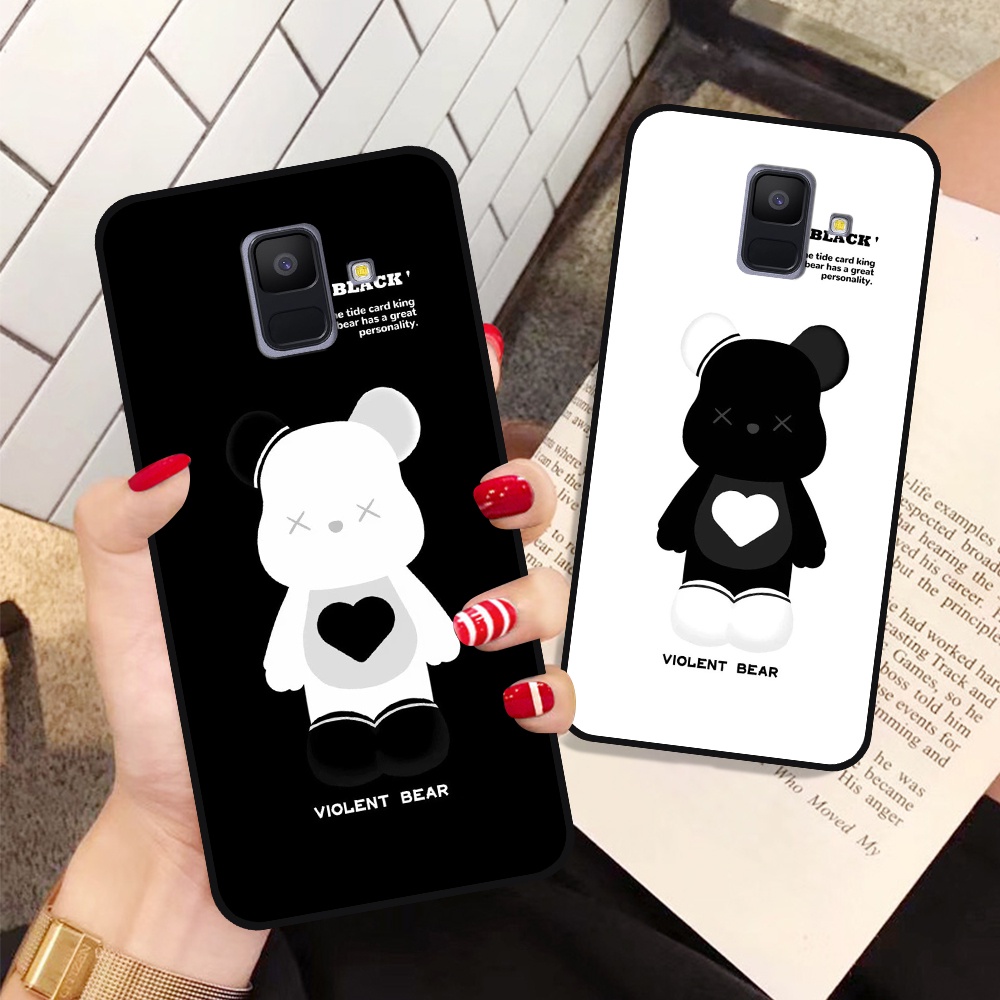 Ốp lưng Samsung A6 2018 / A6 Plus in hình họa tiết Mountain, Be@rbrick dễ thương (T13 - T18)