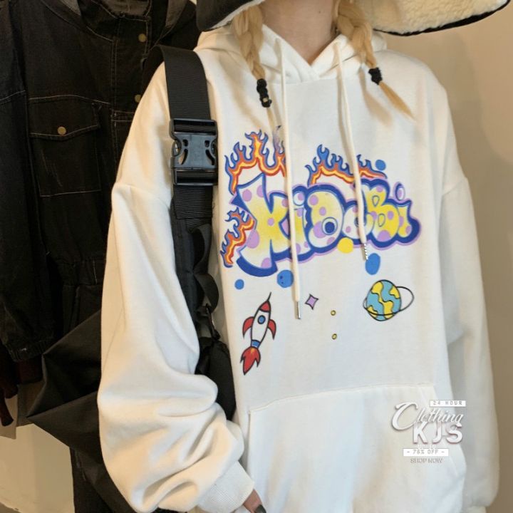 Áo Khoác Nỉ Nam Nữ - Áo Hoodie Lót Nỉ Bông Siêu Cute KJS Clothing Dáng Rộng Unisex Hàn Quốc AHD24 | BigBuy360 - bigbuy360.vn