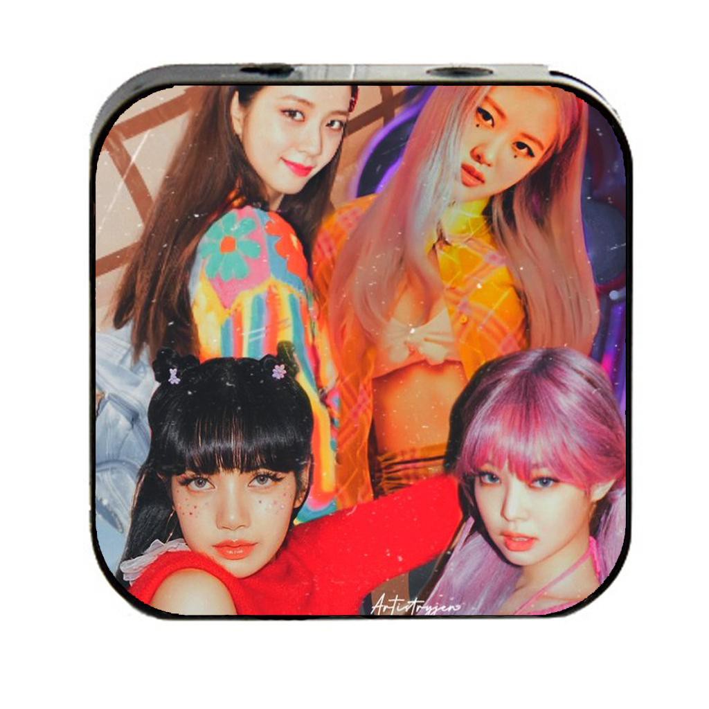Máy nghe nhạc mp3 IN HÌNH Blackpink Lisa Jisoo Jennie Rose cầm tay mini tặng tai nghe dây có mic và sạc idol kpop