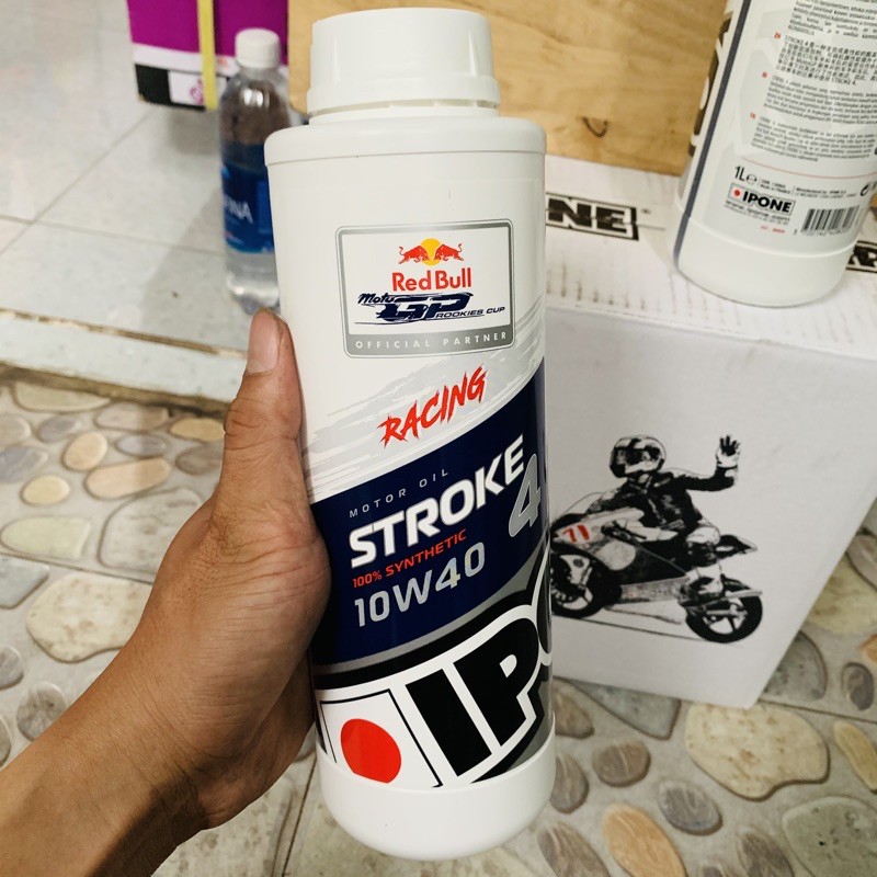 Nhớt Cao Cấp Xe Đua IPONE STROKE 4 RACING OIL 10W-40 Tổng Hợp Toàn Phần Gốc Ester - Made in France