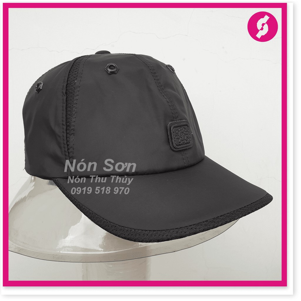 Mũ Lưỡi Trai Nón Sơn Logo Vuông Vải Dù Đen Viền Đen Chính Hãng Hàng Chuẩn Tem 7 Màu Thời Trang Cao Cấp Mới 2023