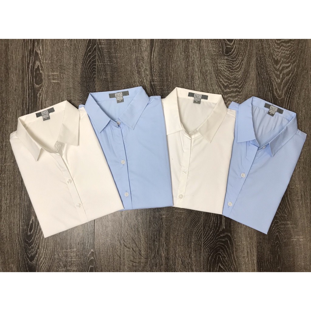 Áo Sơ Mi Trắng Nữ Cộc Tay, Áo Sơ Mi Nữ Công Sở CHIANG mịn mát M56 | BigBuy360 - bigbuy360.vn