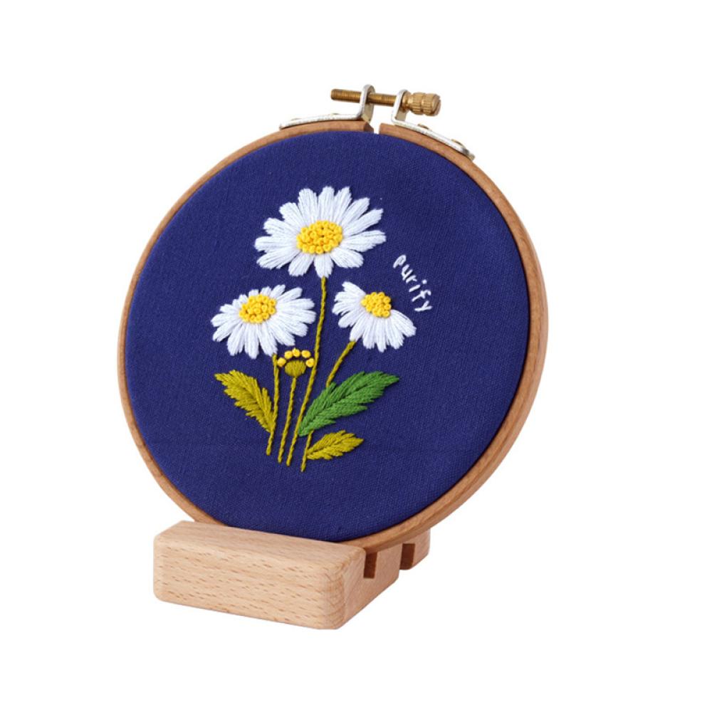 Bộ Tranh Thêu Chữ Thập Thủ Công Tự Làm Họa Tiết Hoa Xinh Xắn A6V5