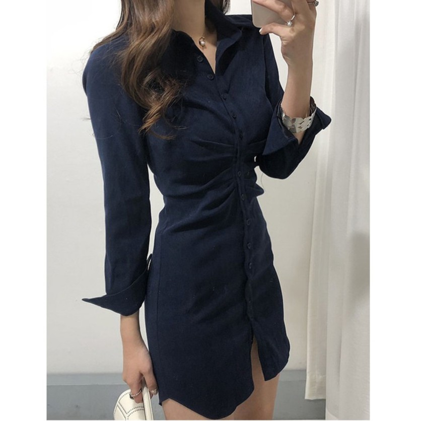 Đầm nữ dáng ôm tay dài mini Emilyshop