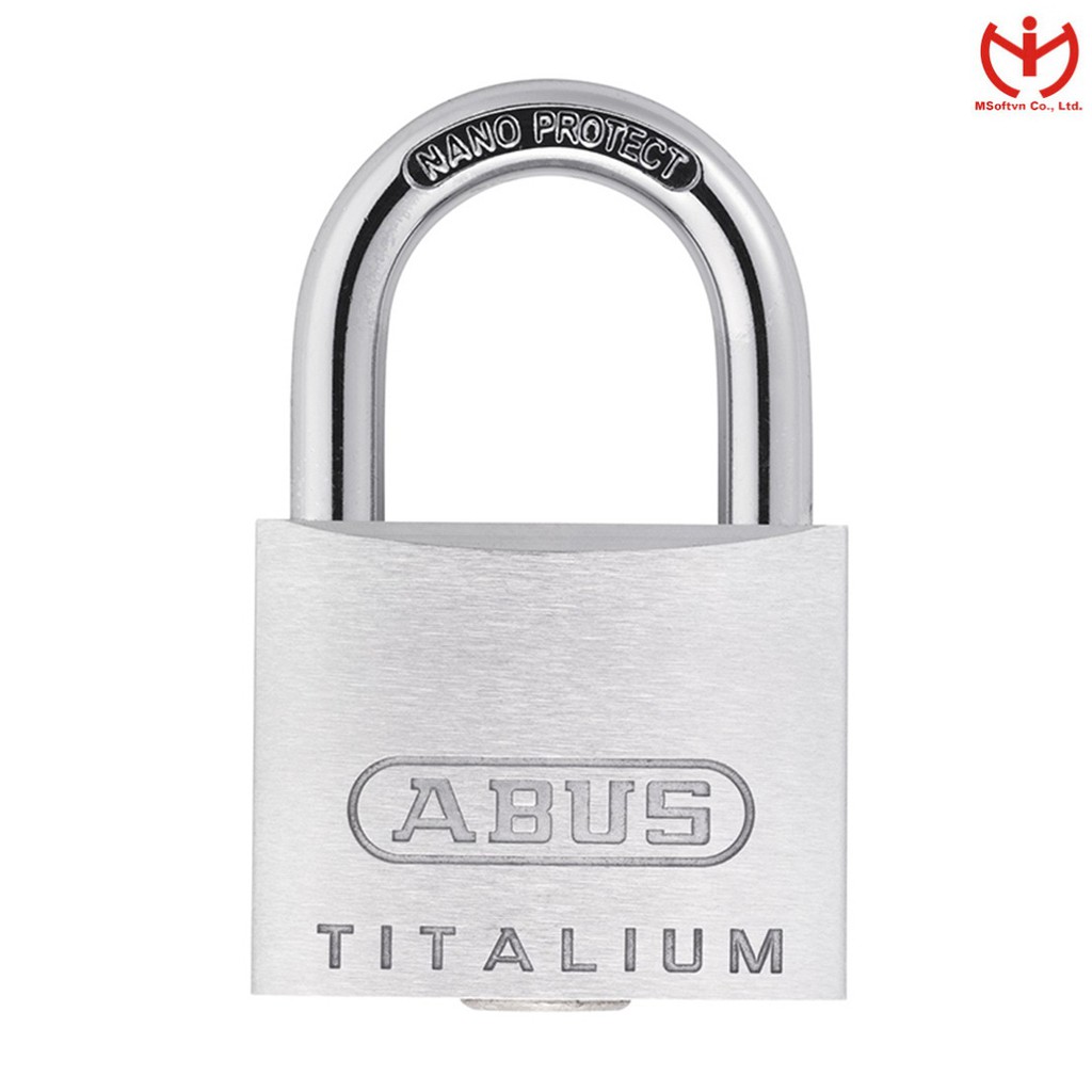 [Hỏa tốc HCM] Ổ khóa ABUS 64TI/50 thân TITALIUM rộng 50mm 4 chìa răng cưa - MSOFT