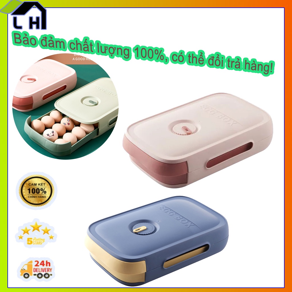 Khay Đựng Trứng/Hộp Lưu Trữ Trứng 20 Ngăn Trong Tủ Lạnh- Hộp nhựa đựng thực phẩm tiện ích-YYK-16