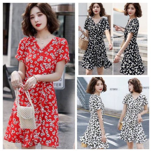 MẪU MỚI ĐẦM XÒE ĐUÔI CÁ HOA CÚC SIÊU HOT - TND257