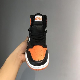 [Sập Giá] Giày thể thao sneaker Jodan đen cam cao