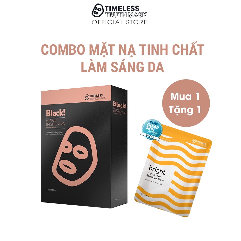 Hộp 5 miếng Mặt Nạ Tinh Chất Sáng Da Timeless Truth 5x30ml - Tặng 1 Mặt Nạ Sợi Tơ Siêu Nhẹ Sáng Da