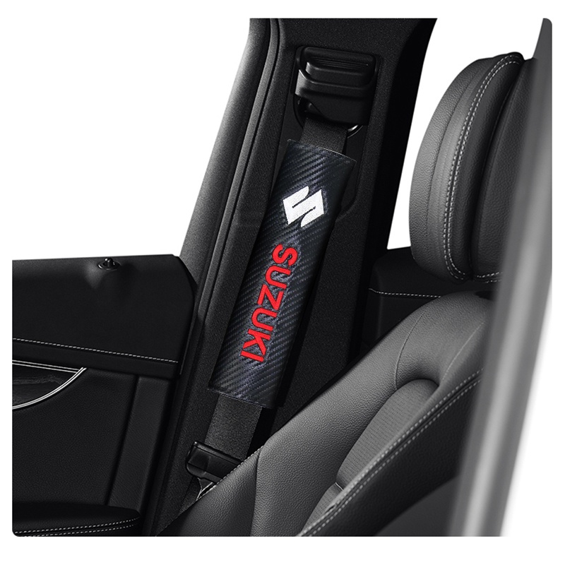 1 Đệm Dây Đai An Toàn Thoáng Khí Thêu Logo Cho SUZUKI DZire IGNIS Alto Spacia Jimny VITARA