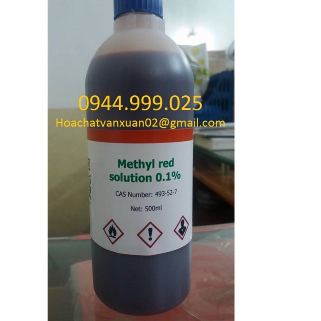 Dung dịch methyl red solution 0.1% chai 500ml methyl đỏ