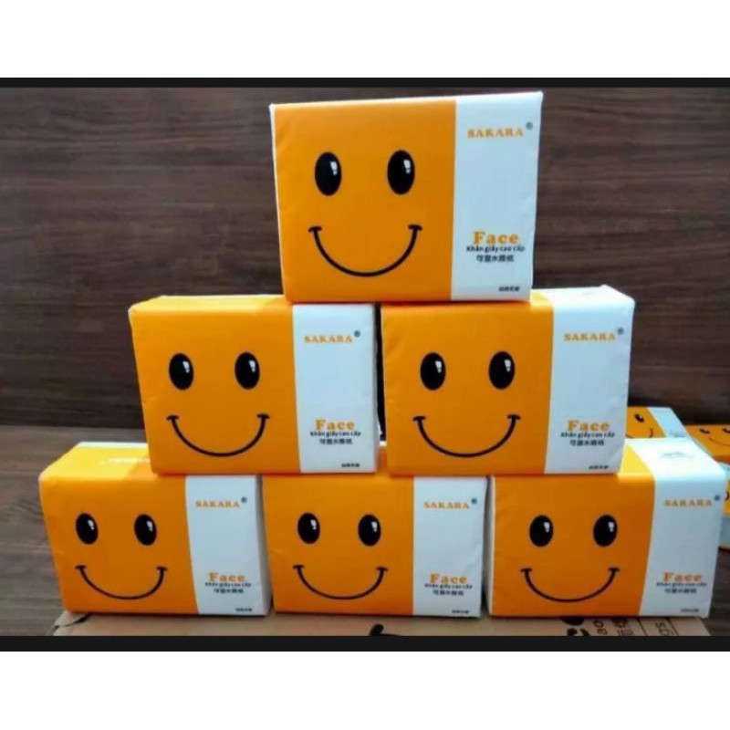 Combo 10 gói Giấy ăn Sakara trắng tinh, dày dặn, dai, mịn