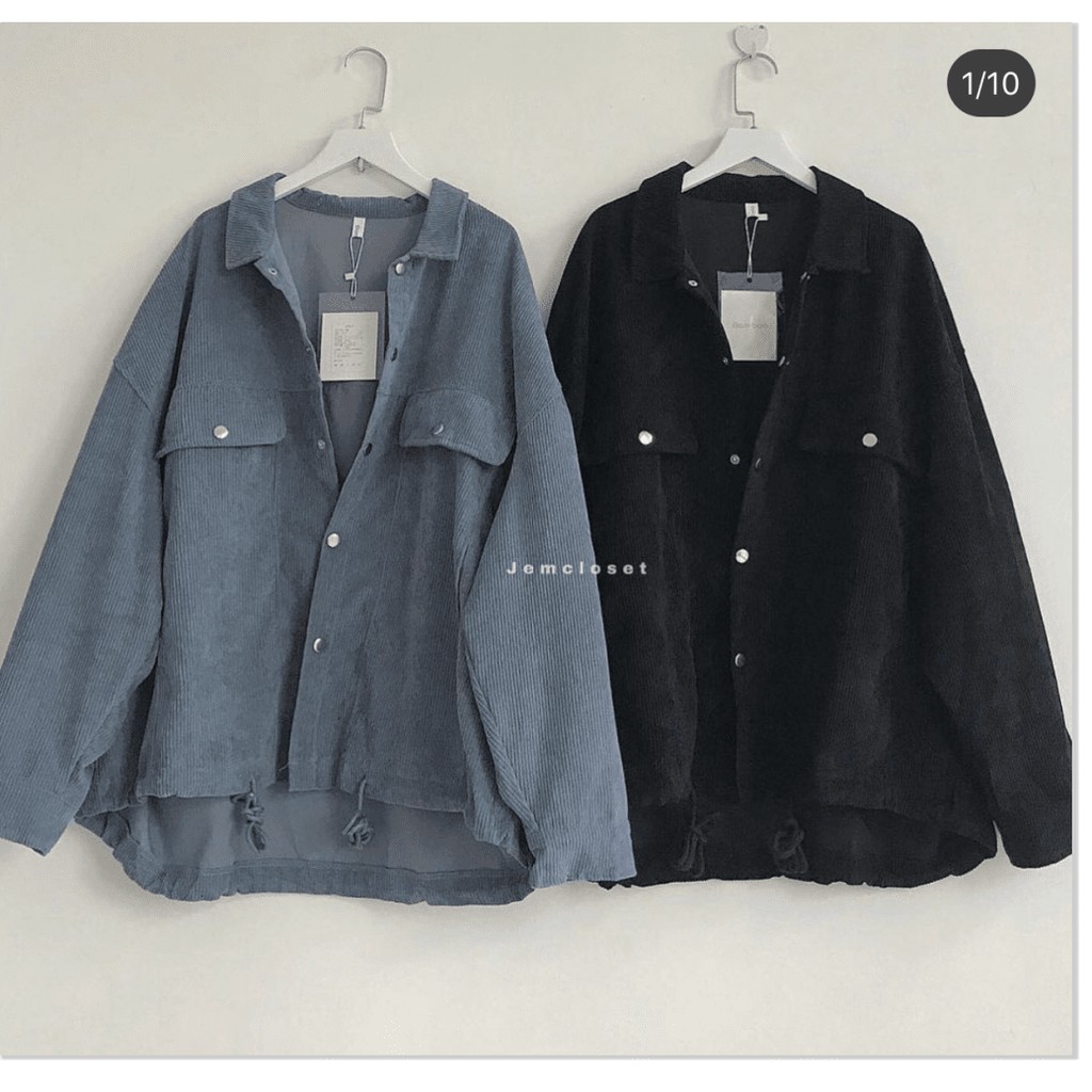 ÁO KHOÁC KAKI NHUNG FORM RỘNG PHONG CÁCH HÀN SIÊU ĐẸP CHO GIỚI TRẺ