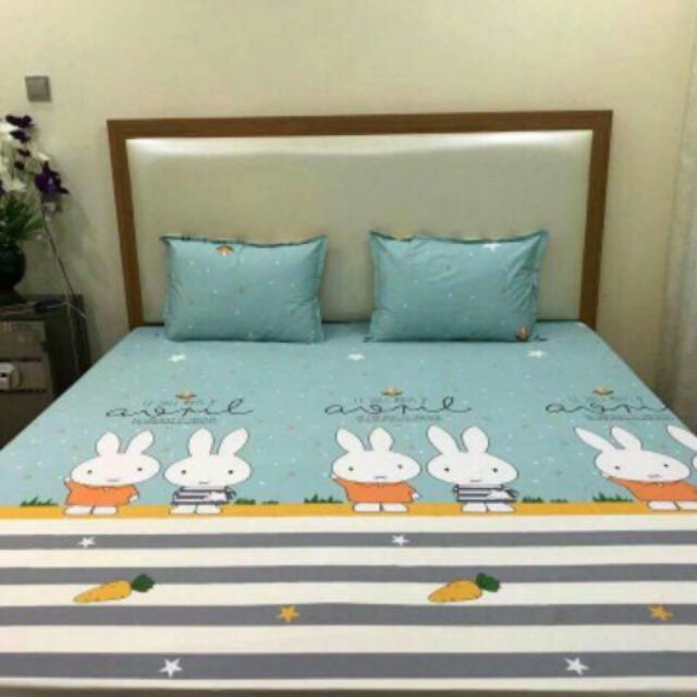 Ga  chống thấm GOODMAMA 100% vải cotton thoáng mát cho bé