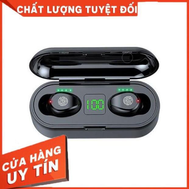 Tai nghe Bluetooth Kèm Sạc Dự Phòng Pin Cực Khủng AMOI F9 Pro true wireless  nút cảm ứng Pin 280 giờ Nút Su Kín Tai