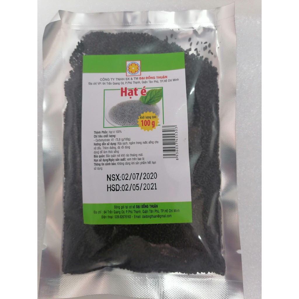 [100g] Hạt é [VN] ĐẠI ĐỒNG THUẬN Basil Seeds (bph-hk)