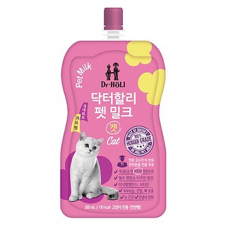 Dr. Holi Pet Milk Cat Hairball 200ml Sữa tươi cho mèo mọi lứa tuổi hỗ trợ tiêu búi lông Made in Korea