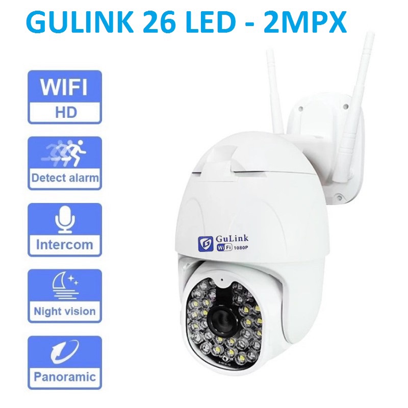 Camera Wifi Ngoài Trời GULINK GLT926 ( 26led ) 2MPX - Có Led Chiếu Sáng