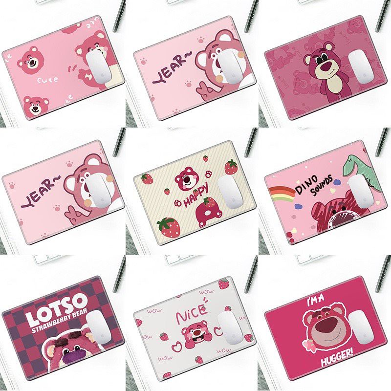 Lót chuột siêu bền chống trơn hình hoạt hình Gấu Lotso (Kích thước lớn 37*25cm)
