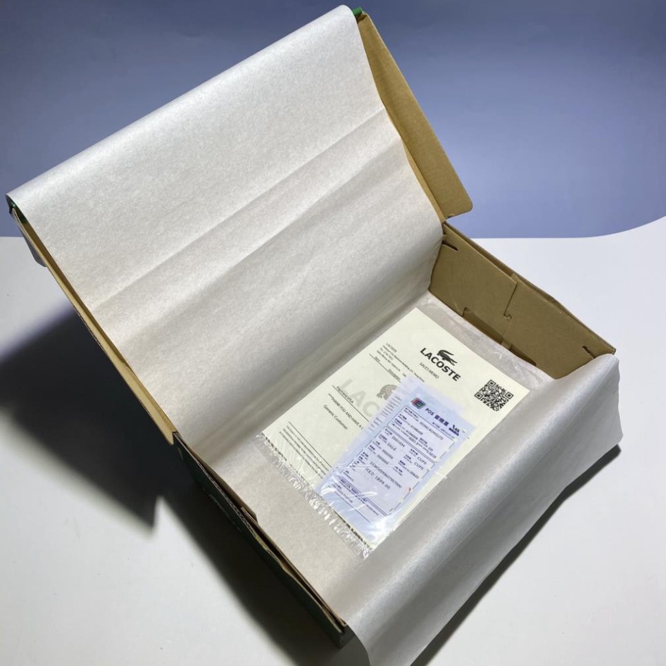 ⚡ Combo ⚡ Hộp Giấy Carton đựng giày dép, Hộp mũ Lacoste cá sấu + Bill thẻ + Giấy gói Nhật xịn chuẩn Fullbox