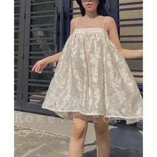 [ Ảnh Thật ] Đầm kem 2 dây