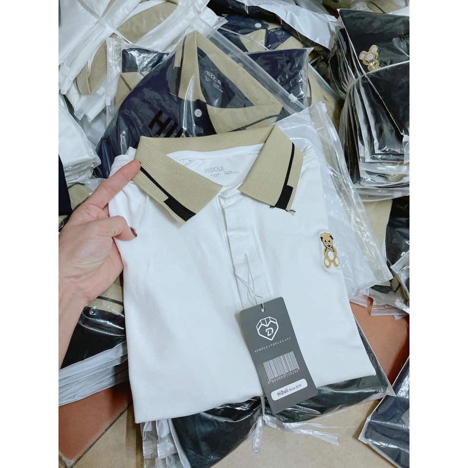 Áo thun POLO nam cổ bẻ Teader họa tiết thêu gấu chất liệu vải cá sấu Cotton mềm mịn chuẩn form  - AH STORE