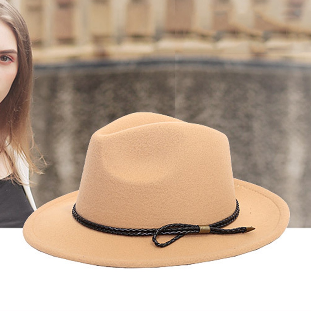 Mũ Fedora Rộng Vành Màu Sắc Vintage Thời Trang Mùa Đông Cho Nam