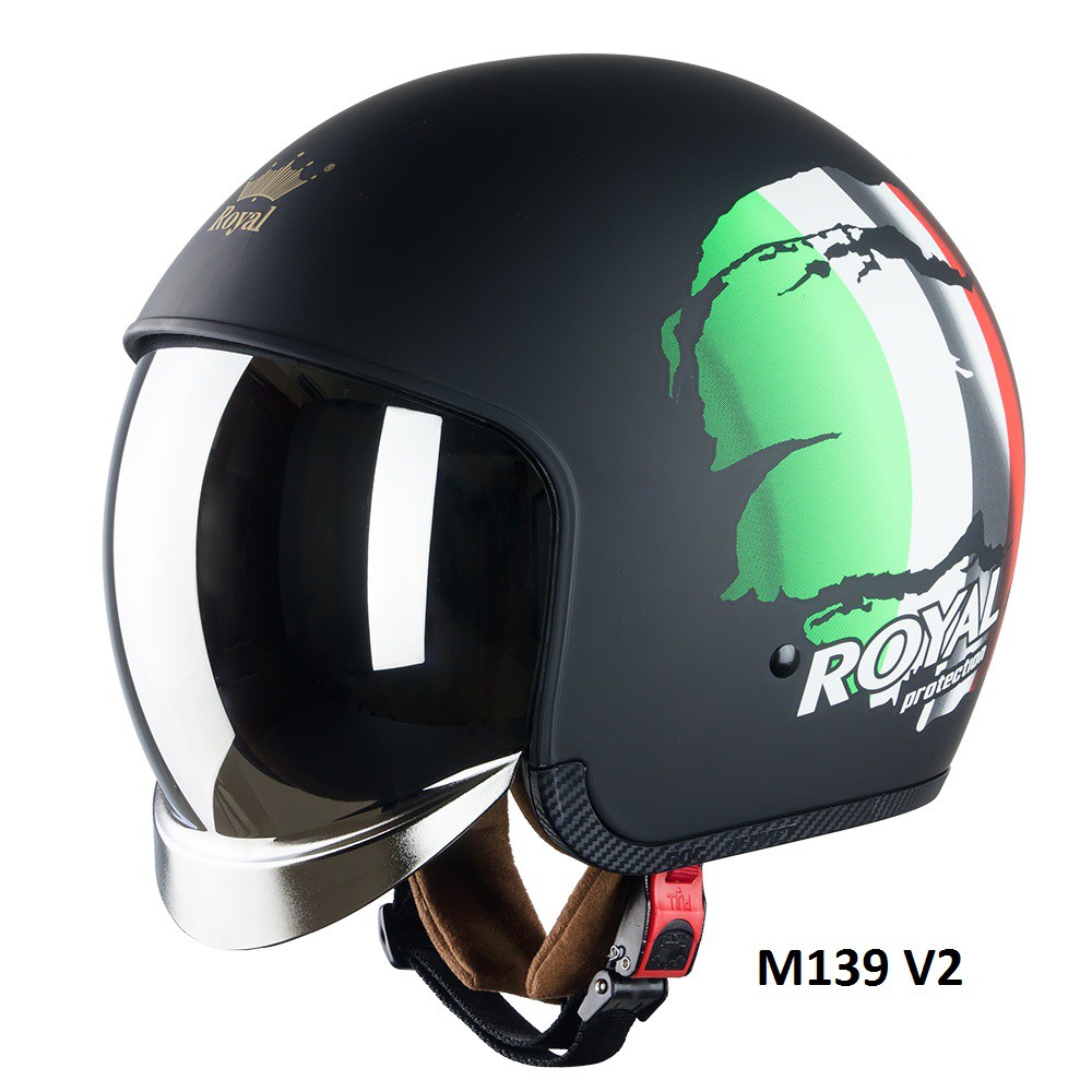 Mũ bảo hiểm cả đầu kính âm Royal M139