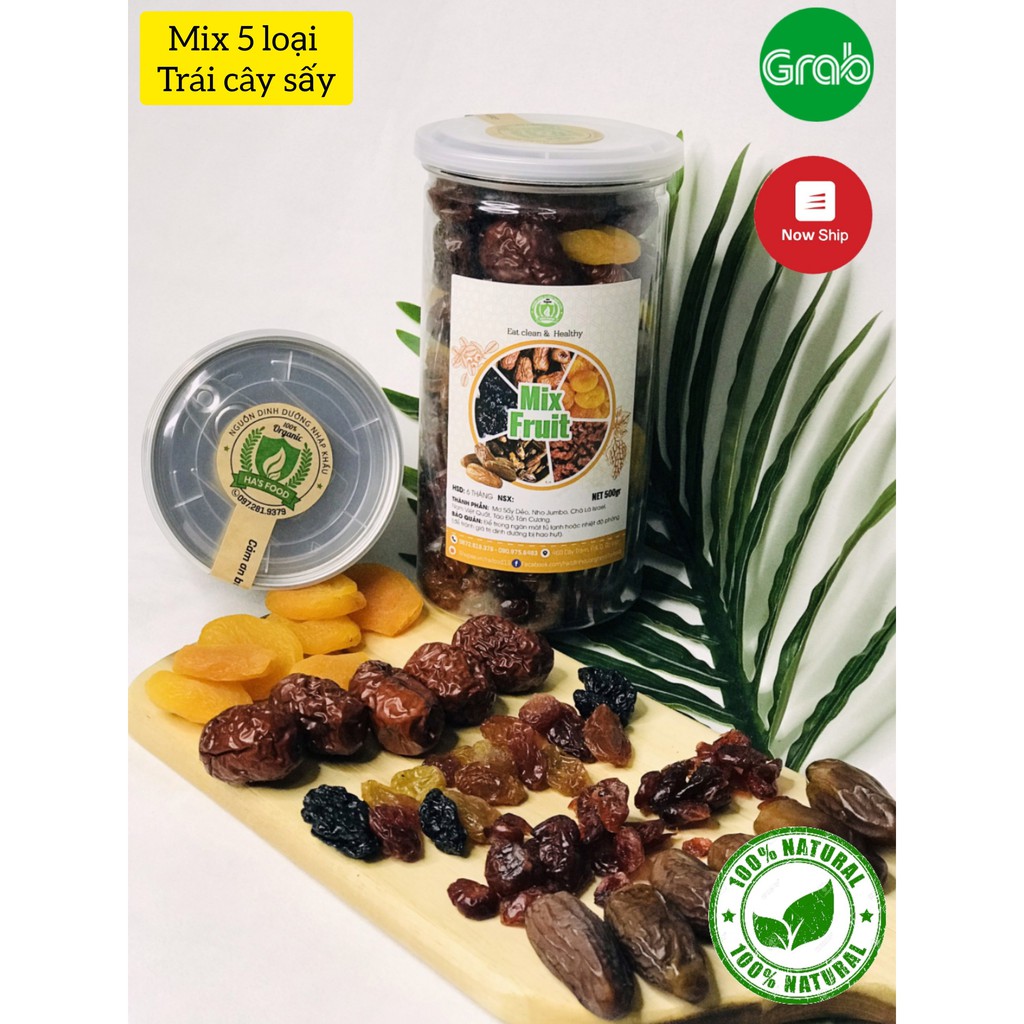 [Mã GROSALE2703 giảm 8% đơn 250K] Mix 5 Loại trái cây sấy