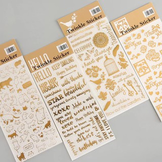 Sticker set gold vàng